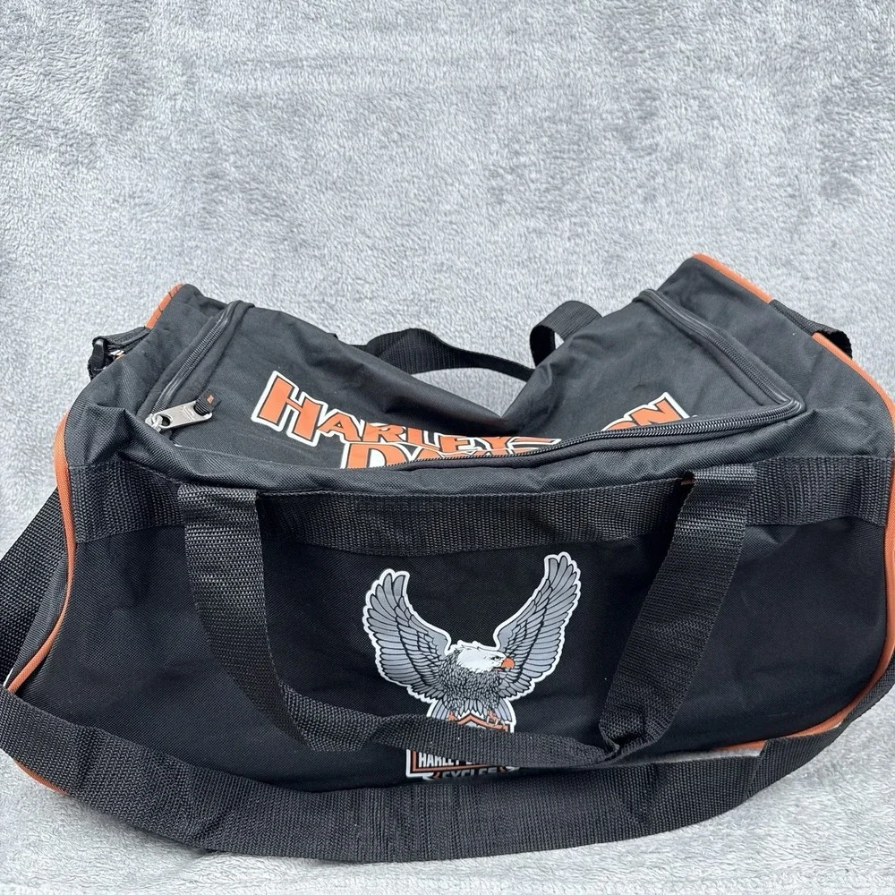 Harley-Davidson‎ Motorcycle Winged Eagle Duffel Bag w/Adjustable Strap Grunge